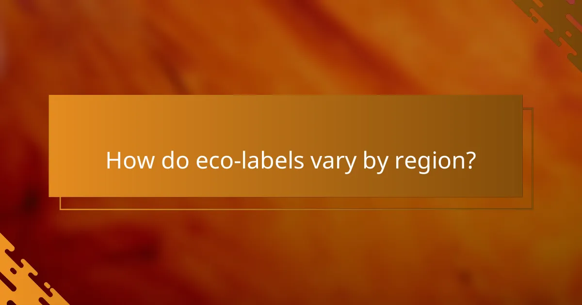 How do eco-labels vary by region?