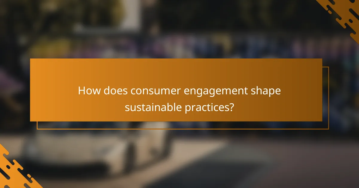 How does consumer engagement shape sustainable practices?